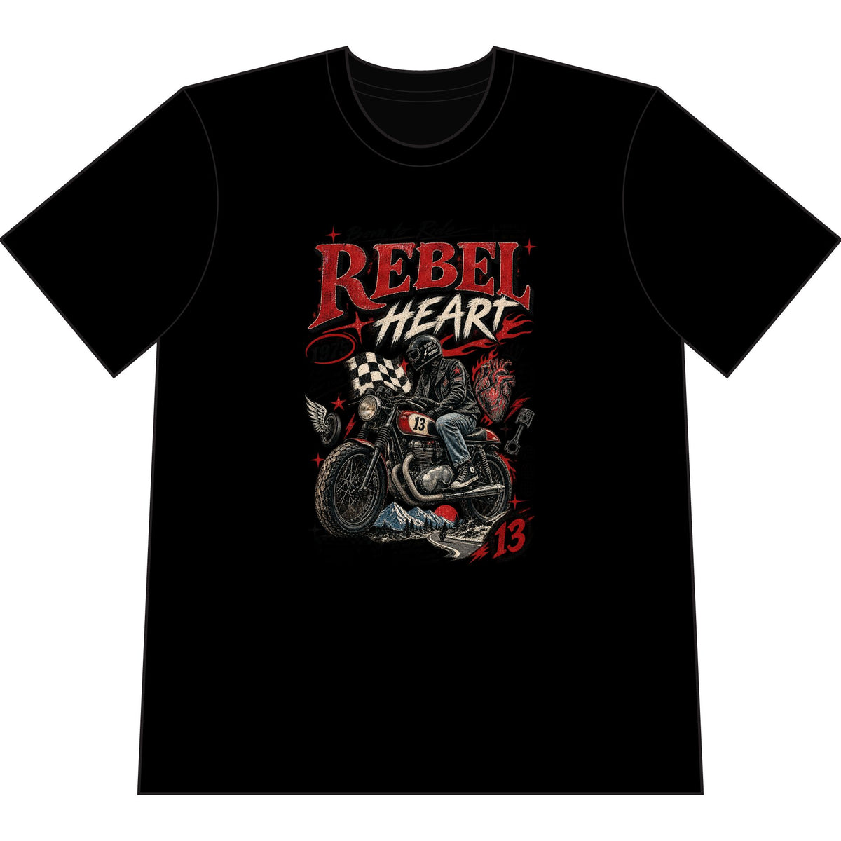 Born to Ride Vintage Biker Tee