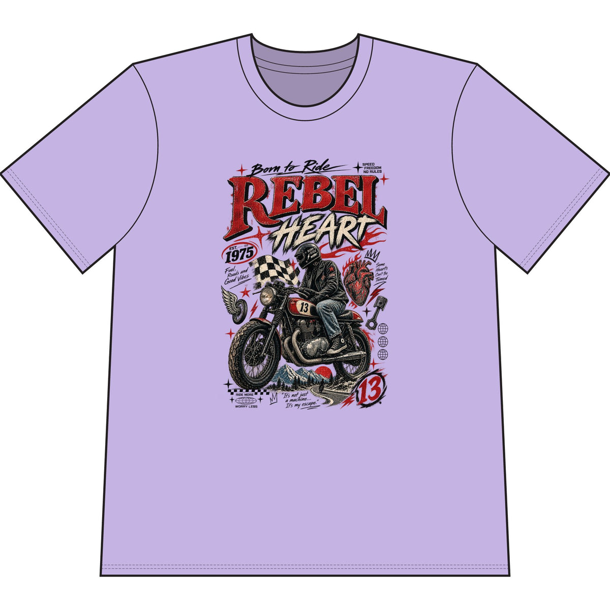Born to Ride Vintage Biker Tee