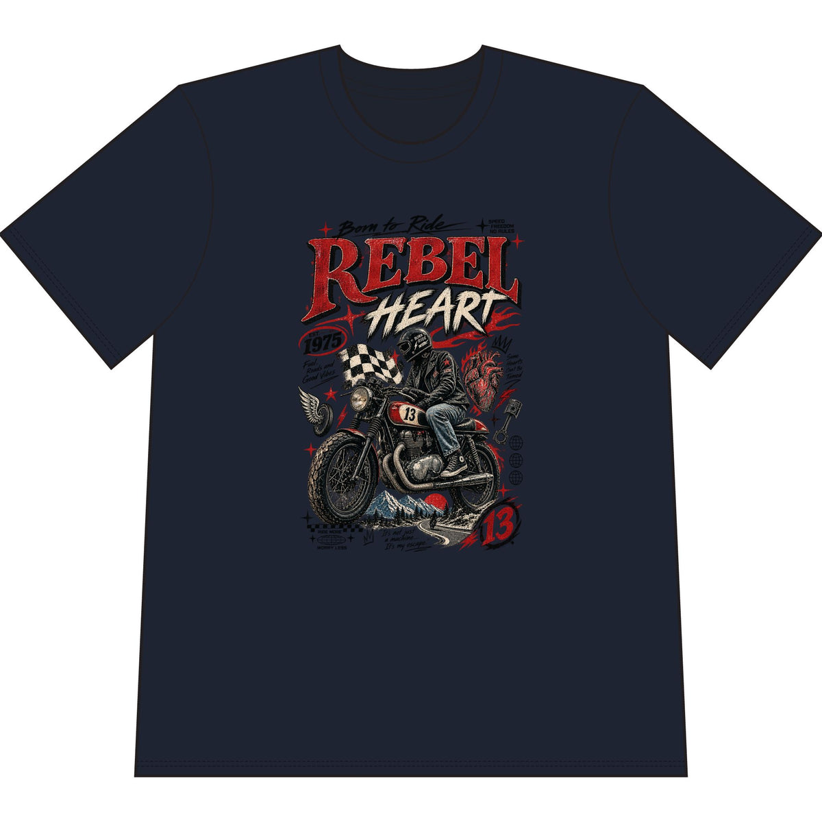 Born to Ride Vintage Biker Tee