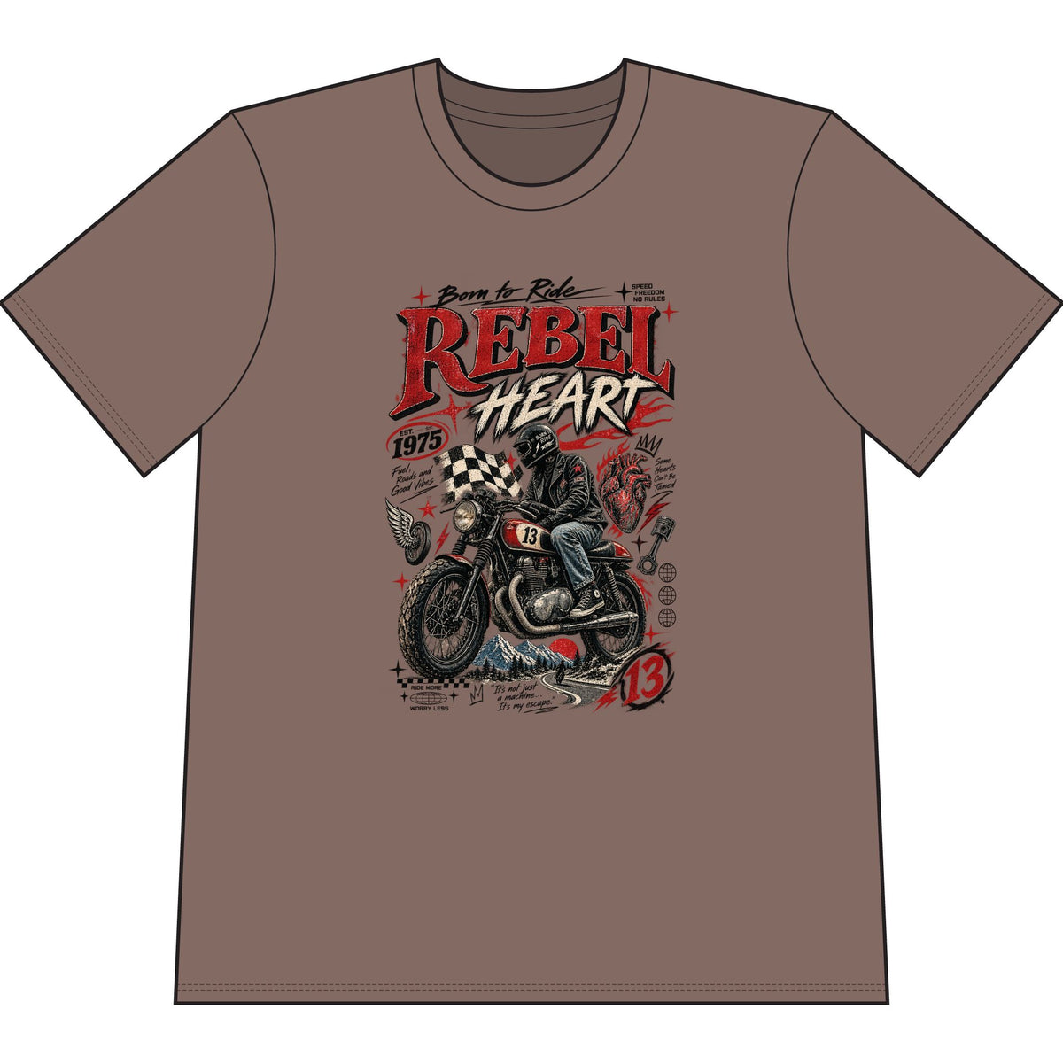 Born to Ride Vintage Biker Tee