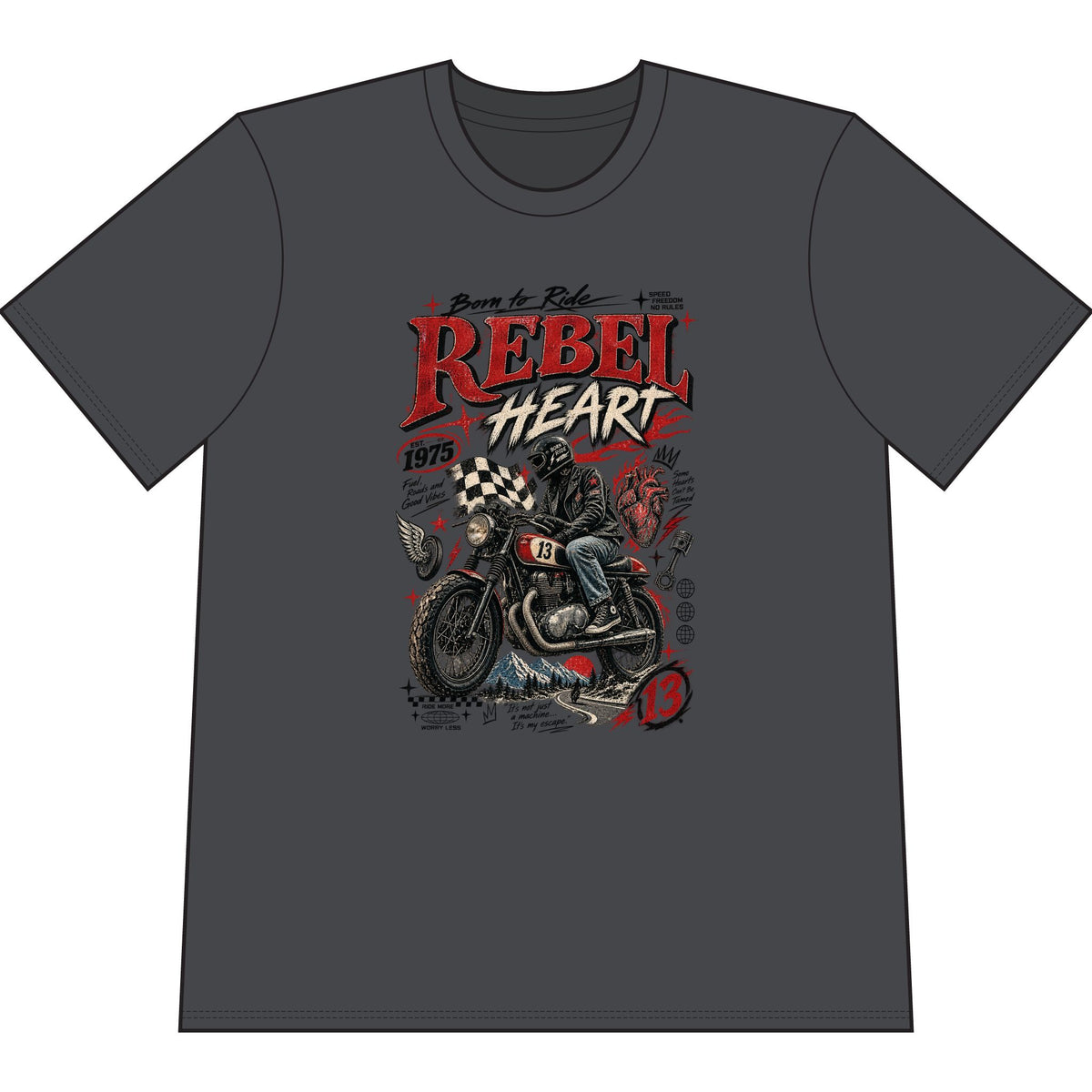Born to Ride Vintage Biker Tee